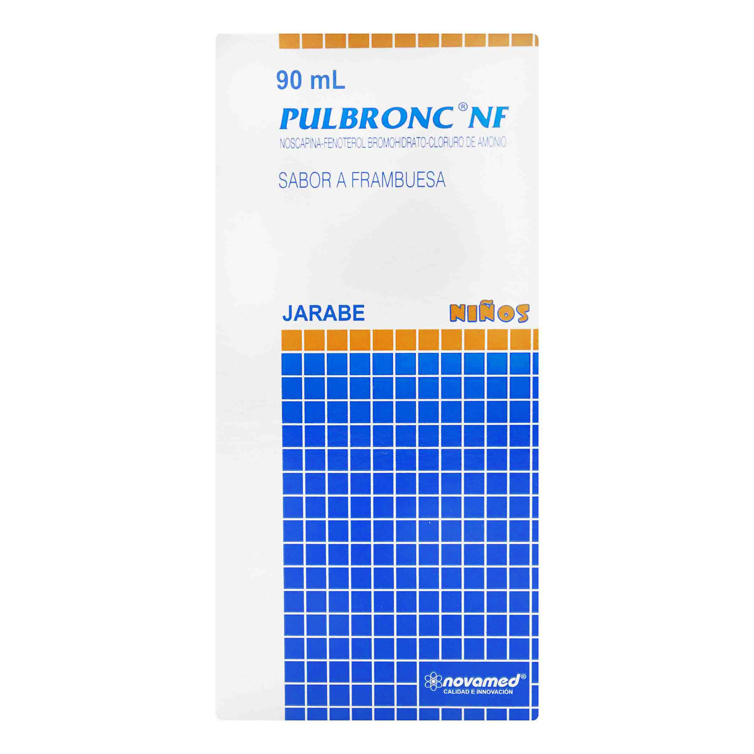Jarabe Pulbronc Nf Novamed Niños Frambuesa Frasco X 90 Ml.