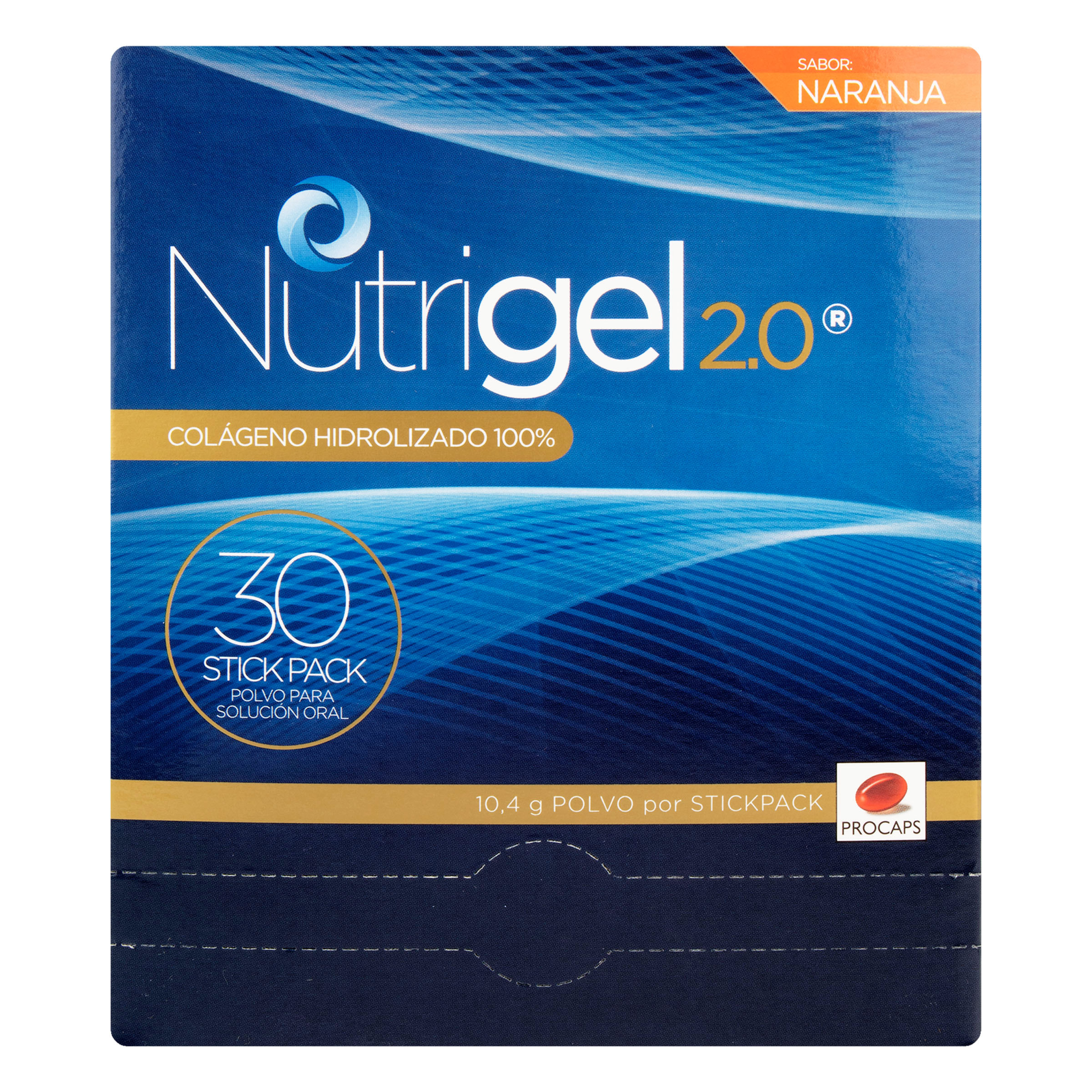 Nutrigel 2.0 Procaps Naranja Stick Pack X 10.4 G Caja X 30 Uds.