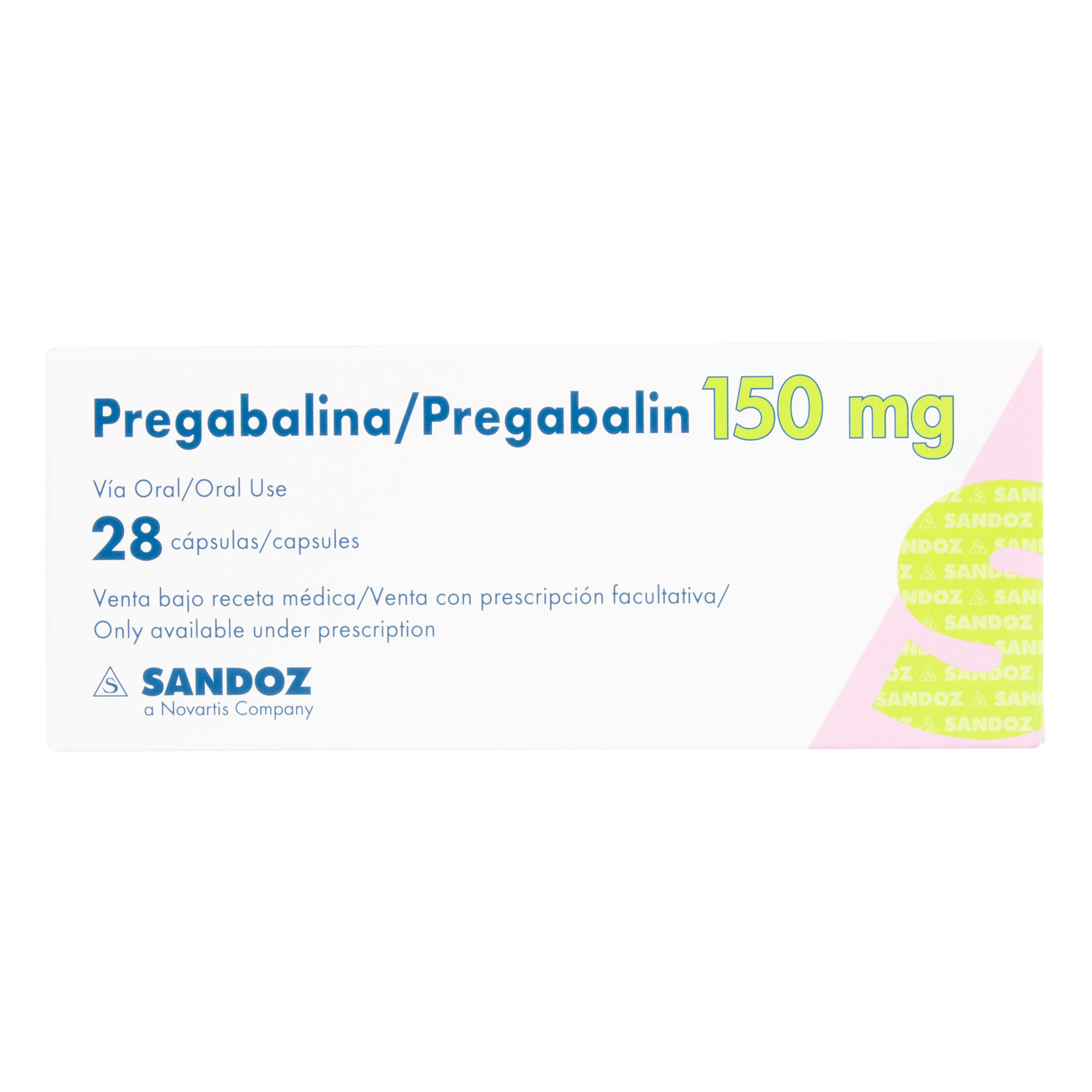 Pregabalina 150 Mg Sandoz Caja X 28 Cápsulas.