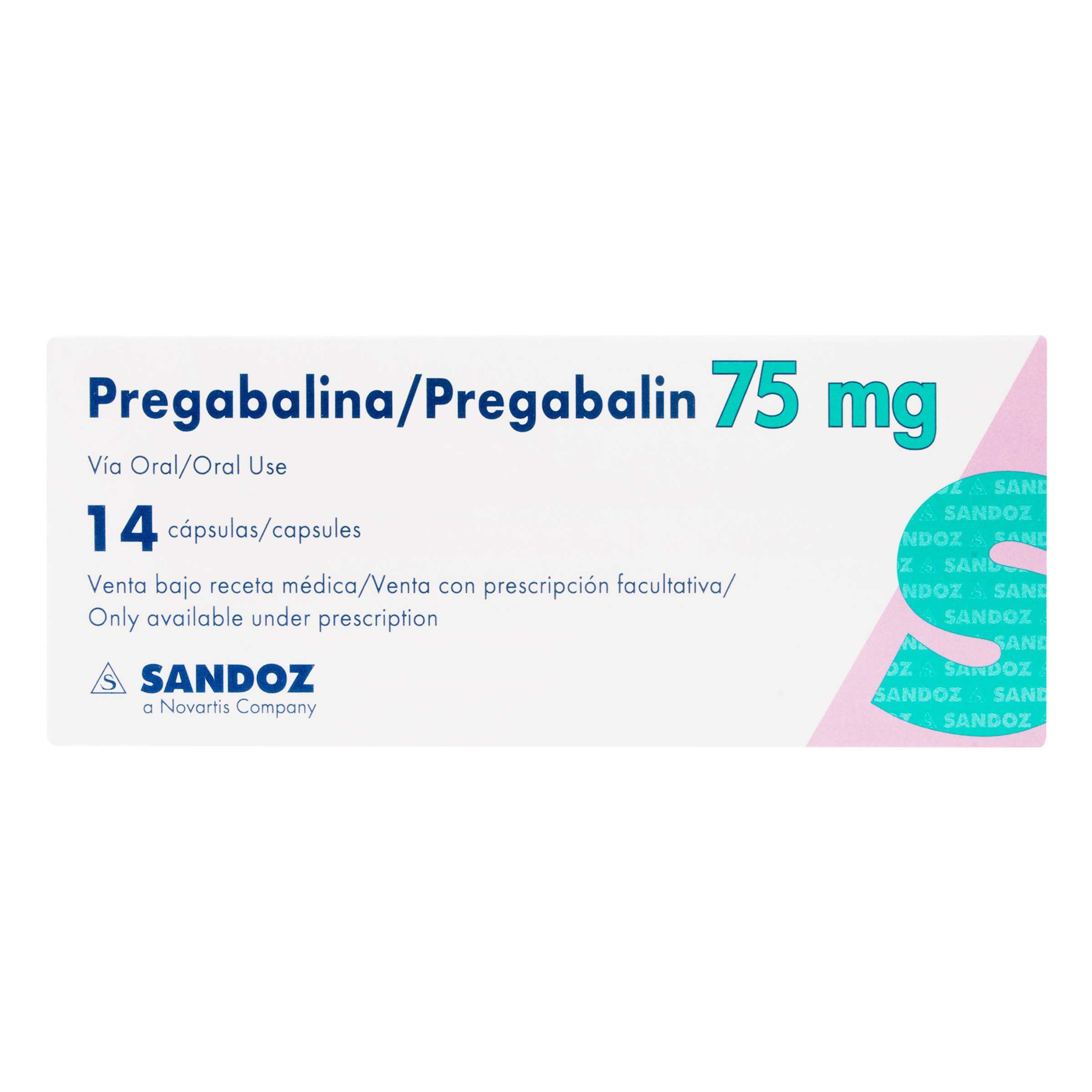 Pregabalina 75 Mg Sandoz Caja X 14 Cápsulas.