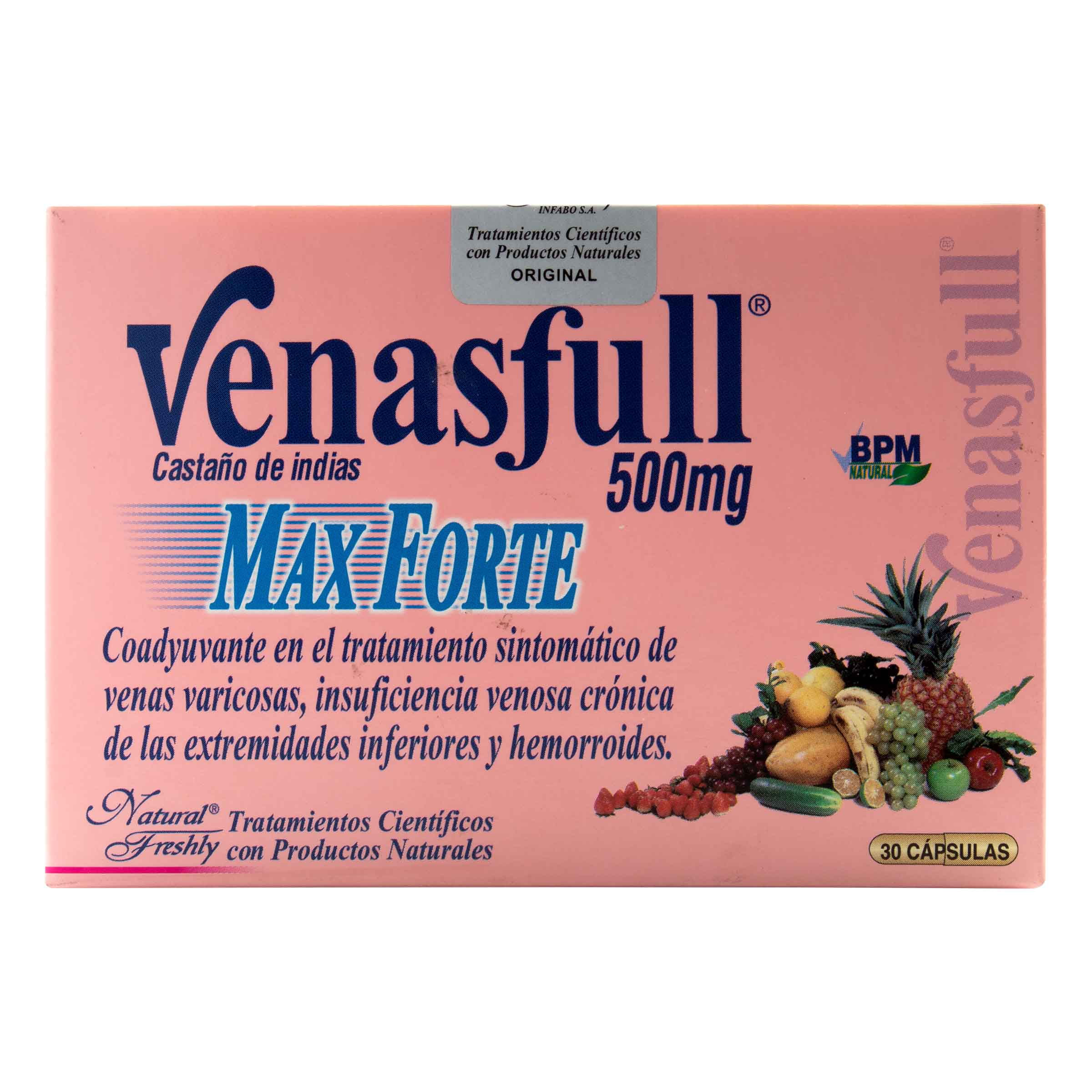 Venasfull Max Forte 500 Mg Natural Freshly Caja x 30 Cápsulas