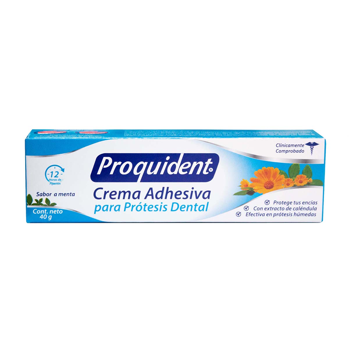 Crema Adhesiva Prótesis Dental Proquident Sin Sabor Tubo X 40 G.