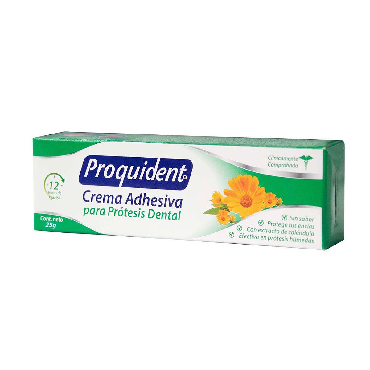 Crema Adhesiva Prótesis Dental Proquident Sin Sabor Tubo X 25 G.