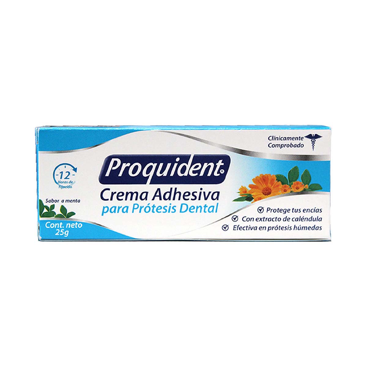 Crema Adhesiva Prótesis Dental Proquident Menta Tubo X 25 G.