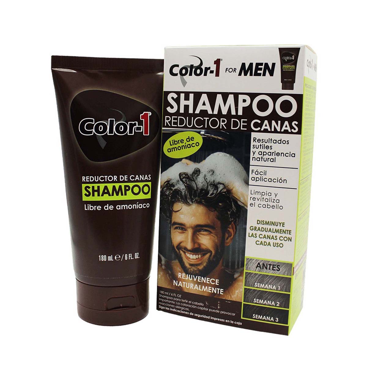 Shampoo Reductor de Canas Hombre Color-1 Tubo x 180 mL