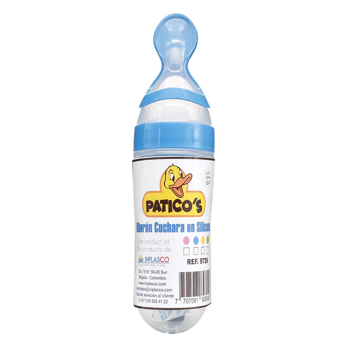 Biberón Cuchara en Silicona Paticos Frasco x 3 Onzas