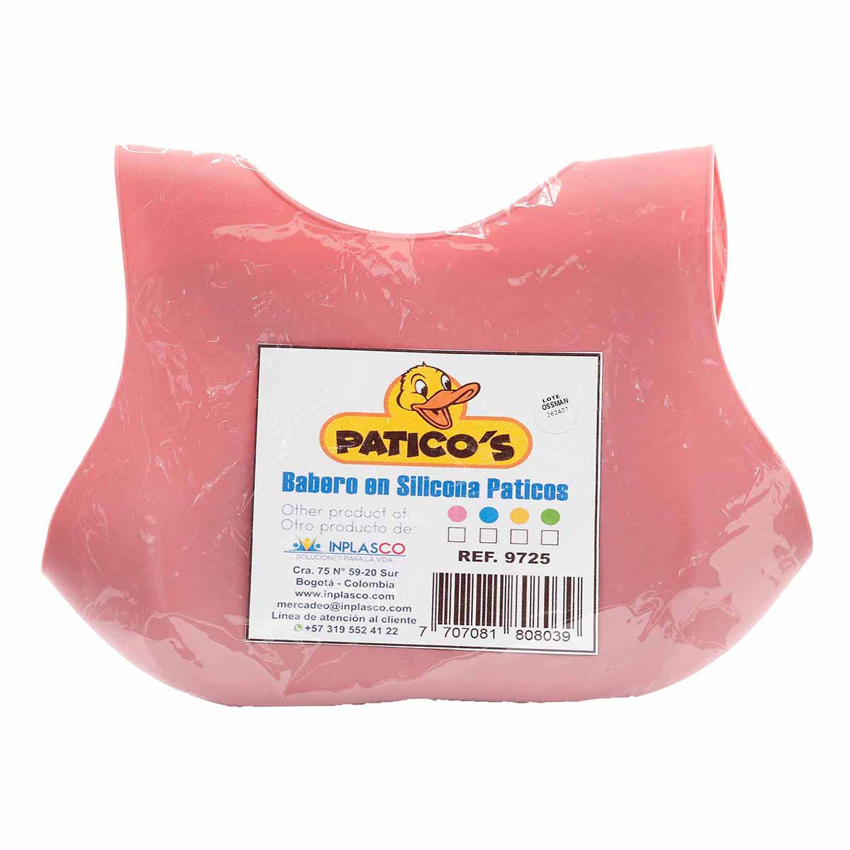 Babero en Silicona Paticos Bolsa x 1 ud
