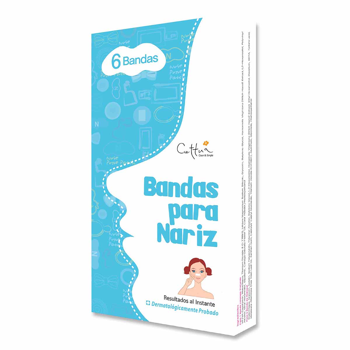 Bandas Para Nariz Cettua Caja X 6 Uds.