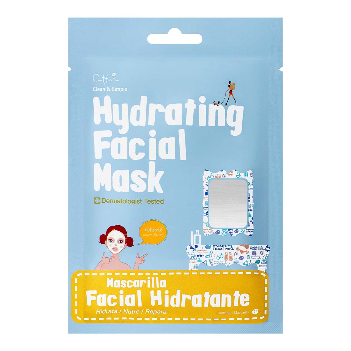 Mascarilla Facial Cettua Hidratante Sobre x 1 Ud