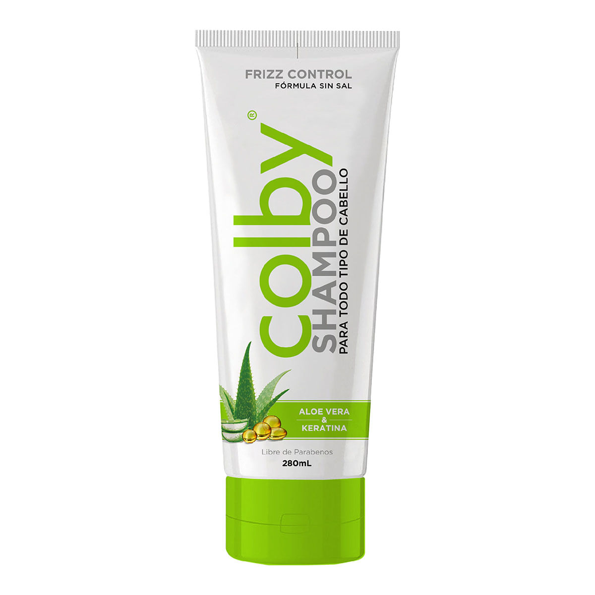 Shampoo Colby Sin Sal Áloe Vera Tubo X 280 Ml.