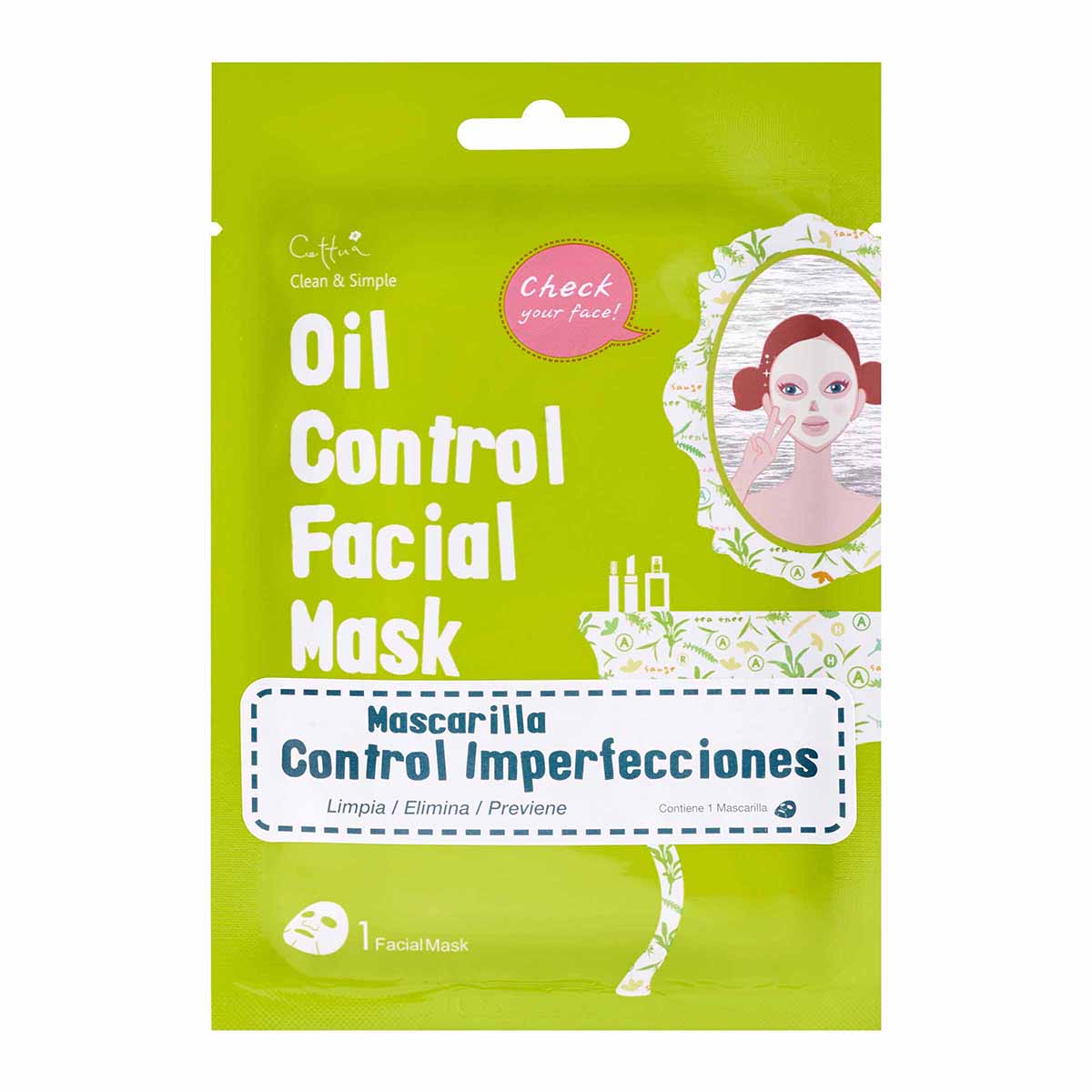 Mascarilla Facial Cettua Control de Imperfecciones Sobre x 1 Ud.