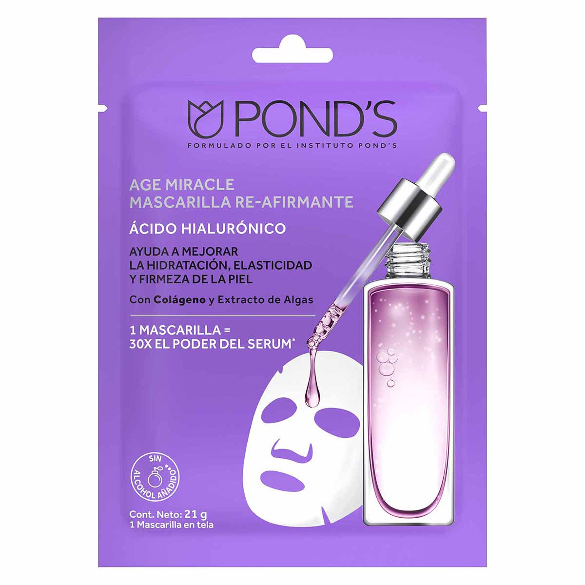 Mascarilla Re -Afirmante Ponds Age Miracle Ácido Hialuronico Sachet x 1 Ud