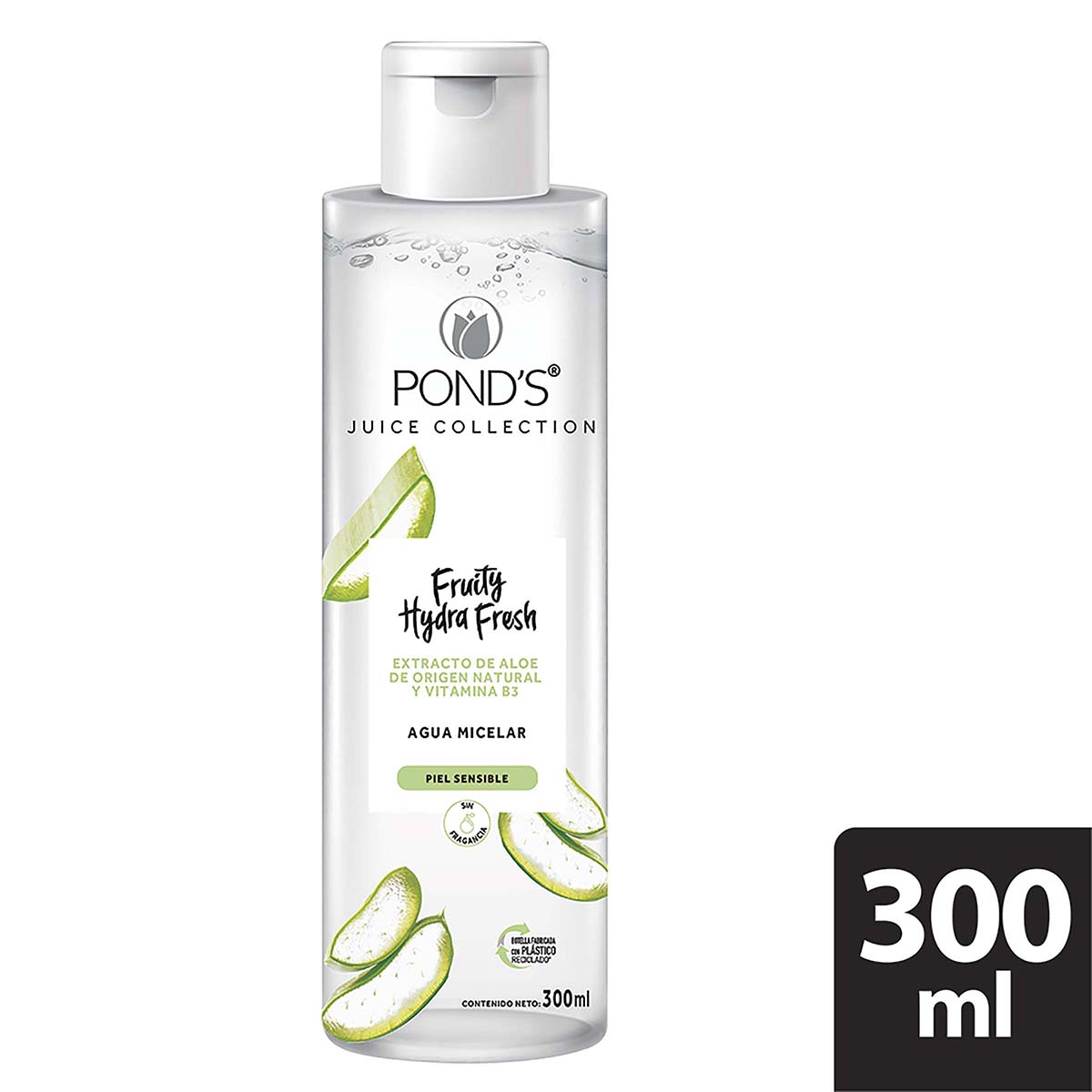 Agua micelar Ponds Fruity Hydra Fresh Extracto de Aloe Frasco x 200 mL