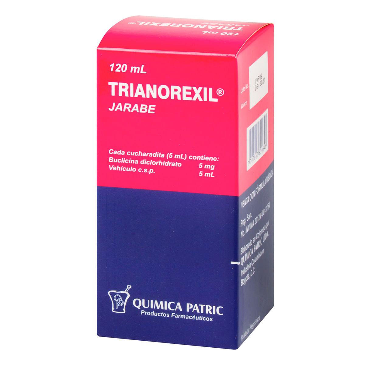 Jarabe Trianorexil 5 Mg/5 Ml Química Patric Frasco X 120 Ml.