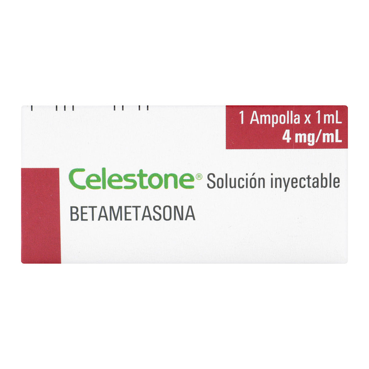 Solución Inyectable Celestone 4 Mg/1 Ml Msd Caja X 1 Ml Ampolla.