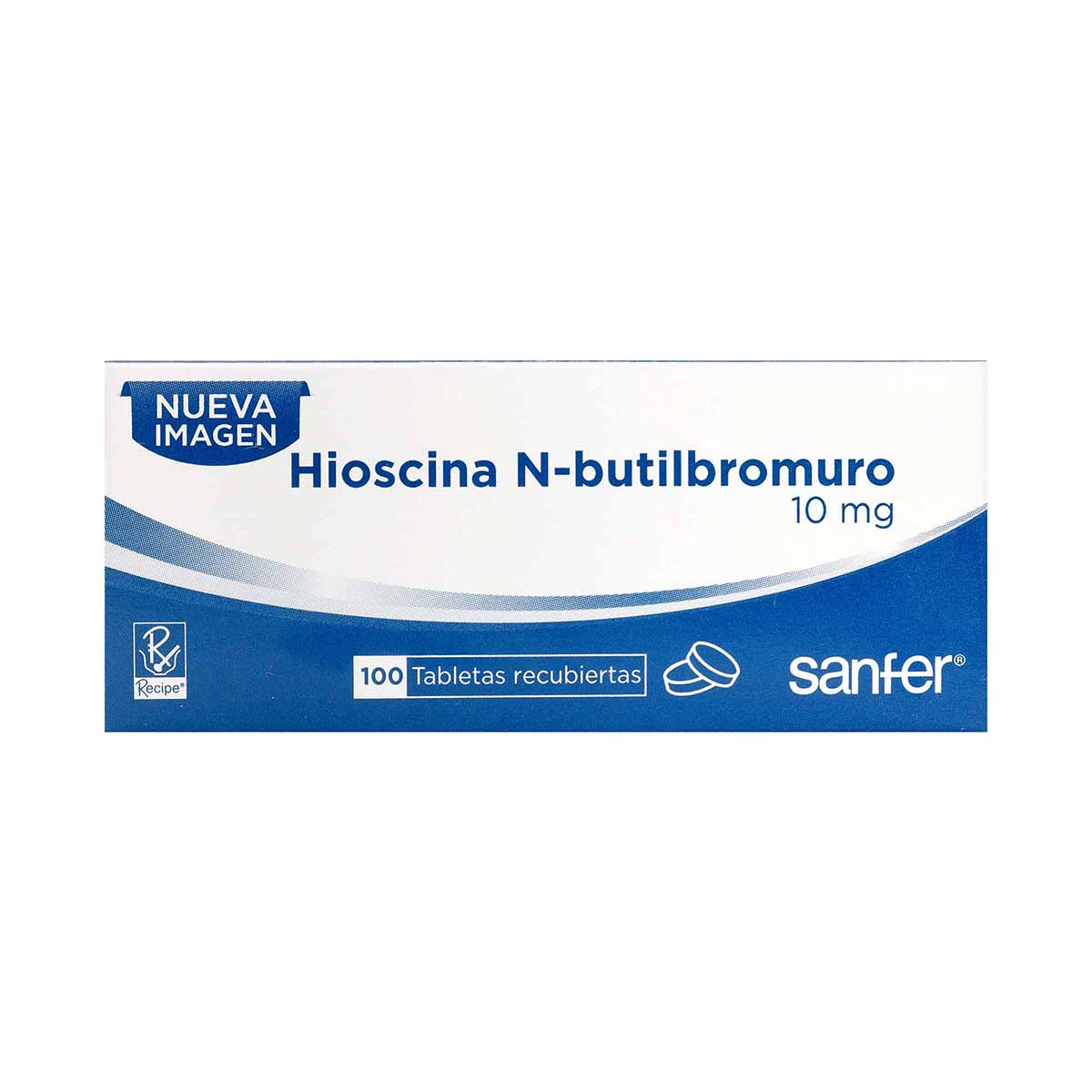 Hioscina N-Butil Bromuro 10 Mg Recipe Caja X 100 Tabletas Recubiertas.