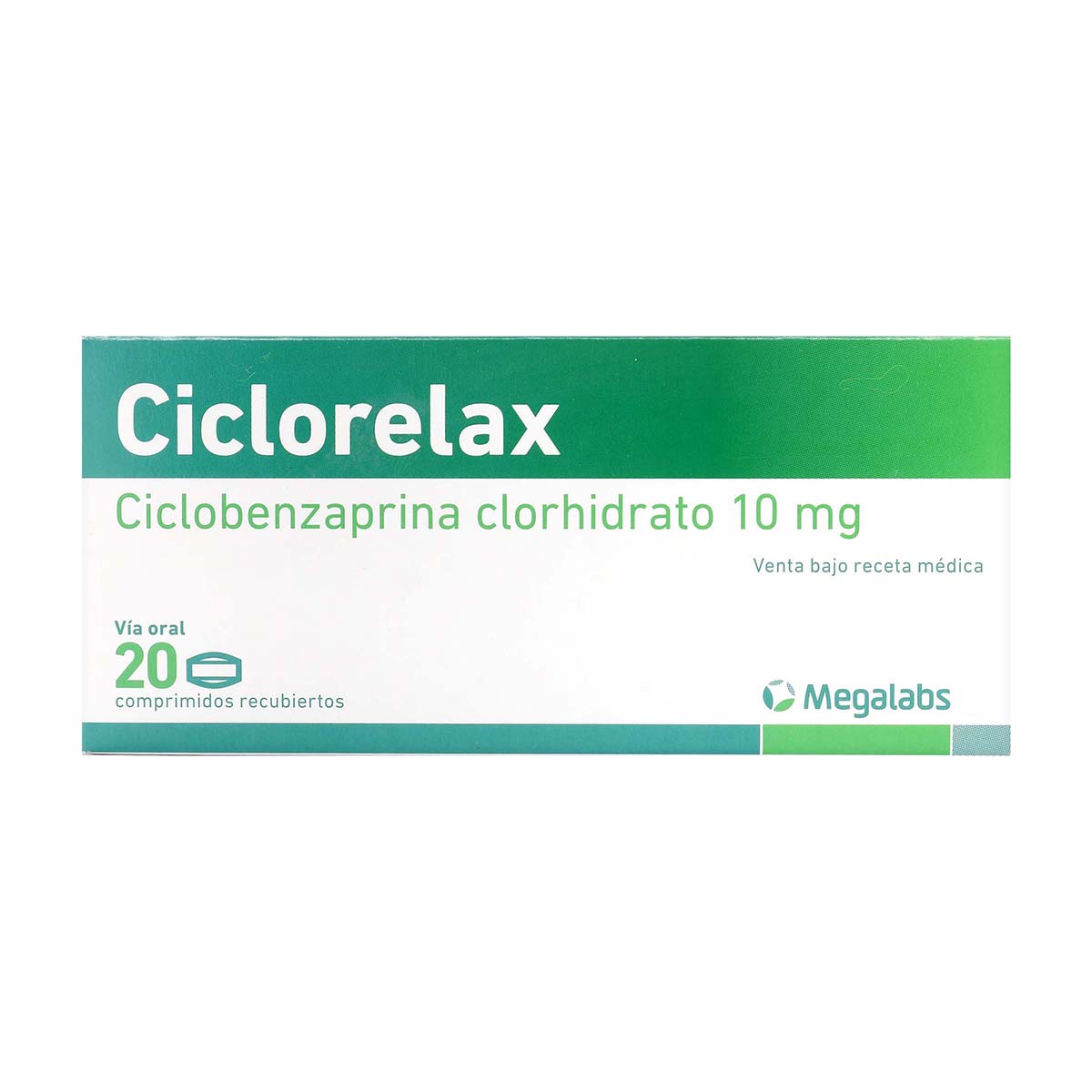 Ciclorelax 10 Mg Roemmers Caja X 20 Comprimidos Recubiertos.