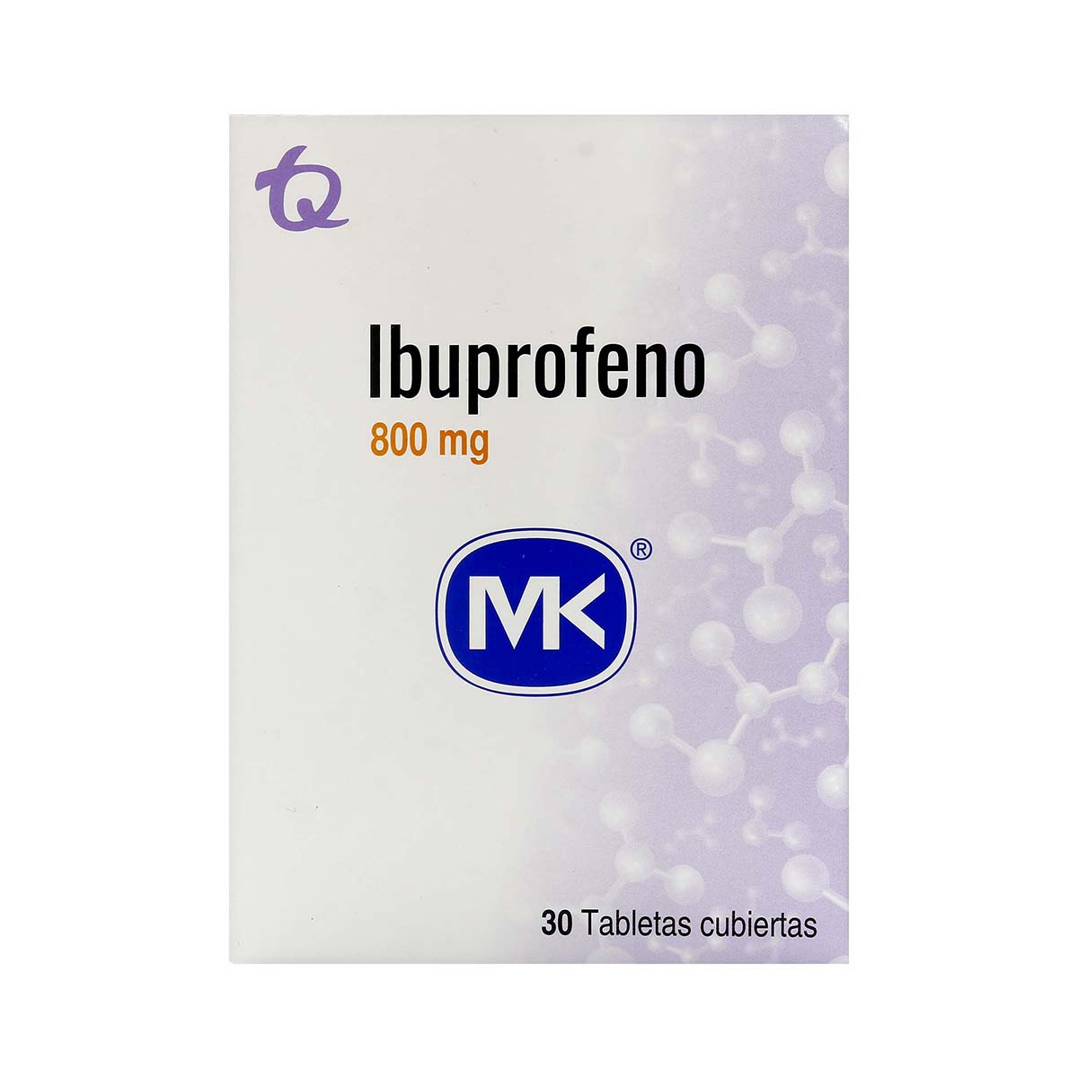 Ibuprofeno 800 Mg Mk Caja X 30 Tabletas Cubiertas.