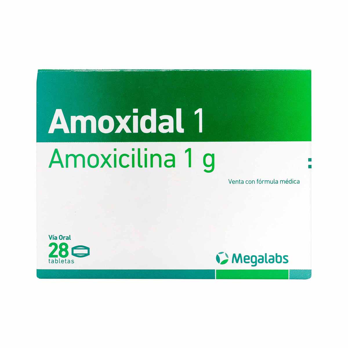 Amoxidal 1 G Roemmers Caja X 28 Tabletas.