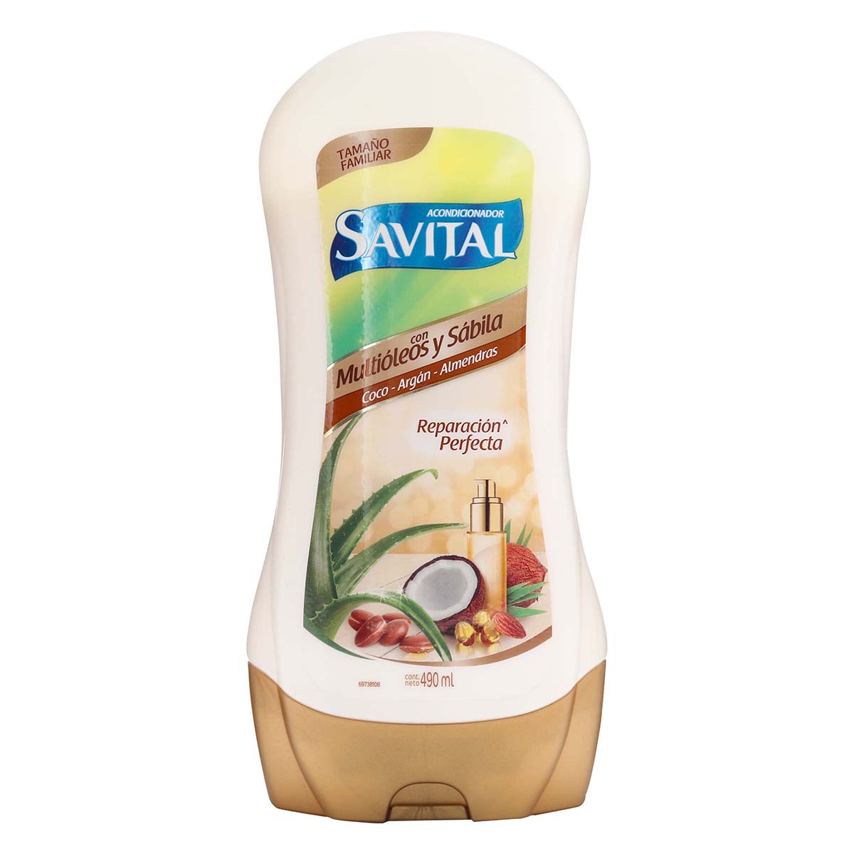 Acondicionador Savital Tamaño Familiar con Multióleos y Sábila Frasco x 490 mL