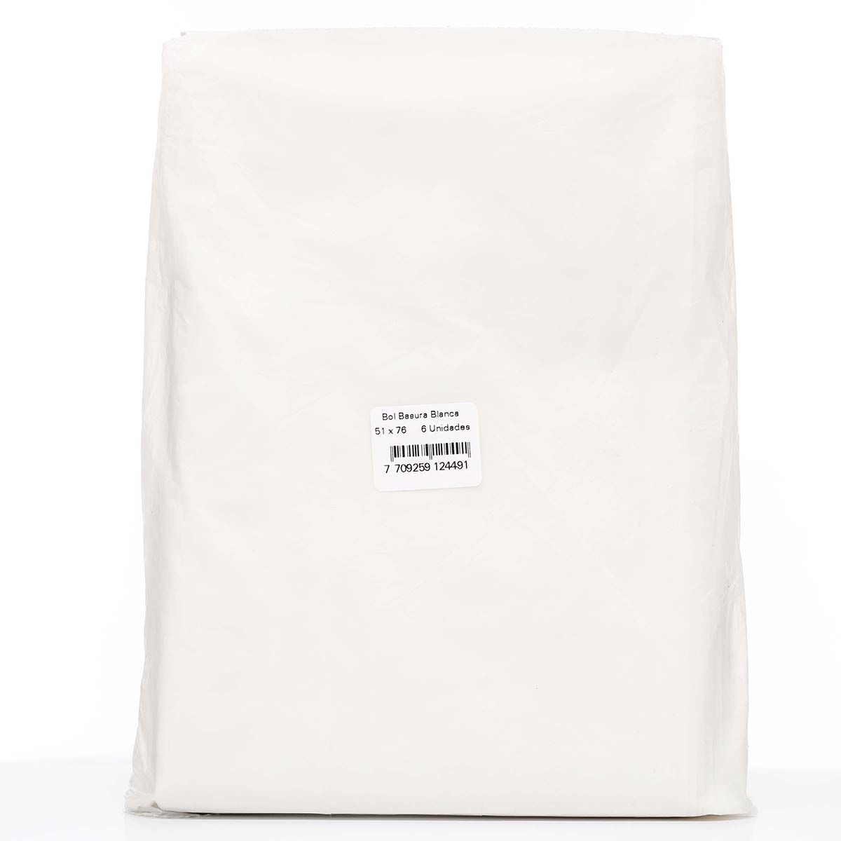 Bolsa de Basura Blanca 51 x 76 Paquete x 6 Uds