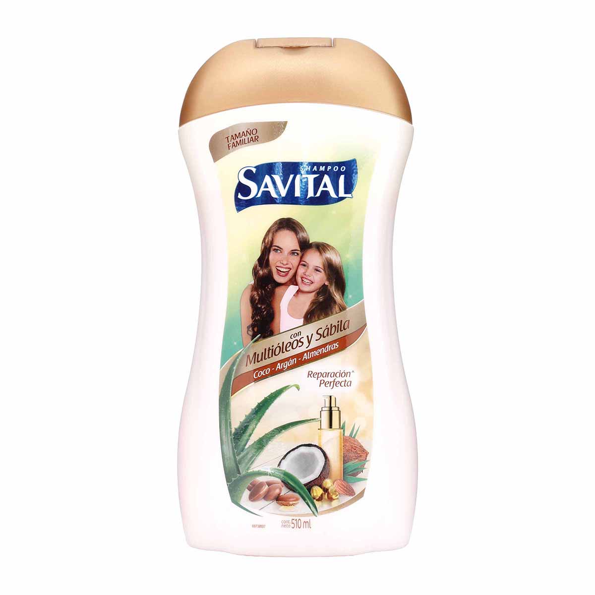 Shampoo Savital Tamaño Familiar con Multióleos y Sábila Frasco x 510 mL