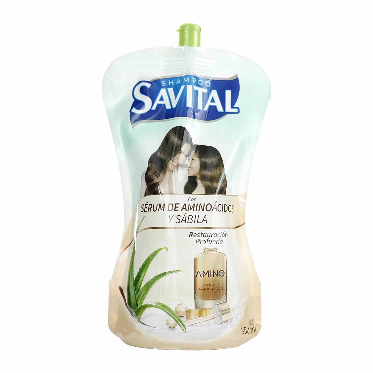 Shampoo Savital con Sérum de Aminoácidos y Sábila Doypack x 350 mL