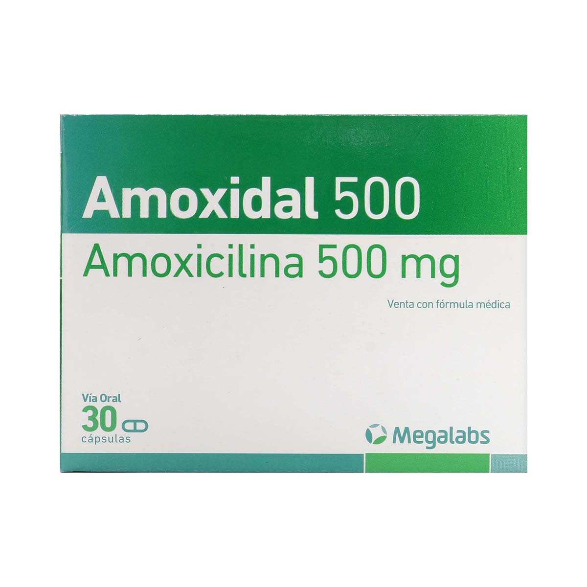 Amoxidal 500 Mg Roemmers Caja X 30 Cápsulas.