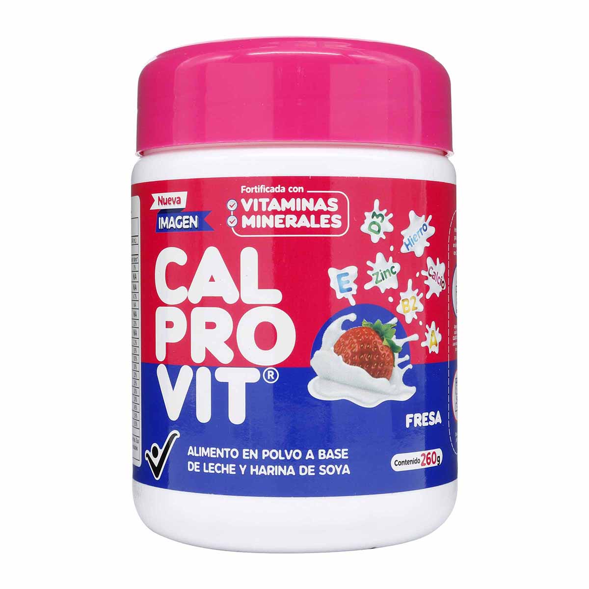 Alimento Calprovit Fresa Frasco X 260 G.