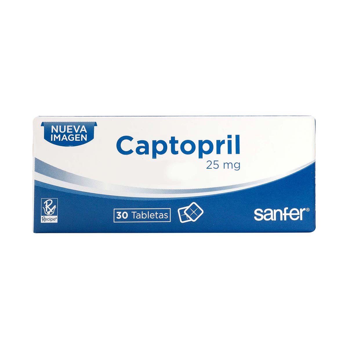 Captopril 25 Mg Recipe Caja X 30 Tabletas.
