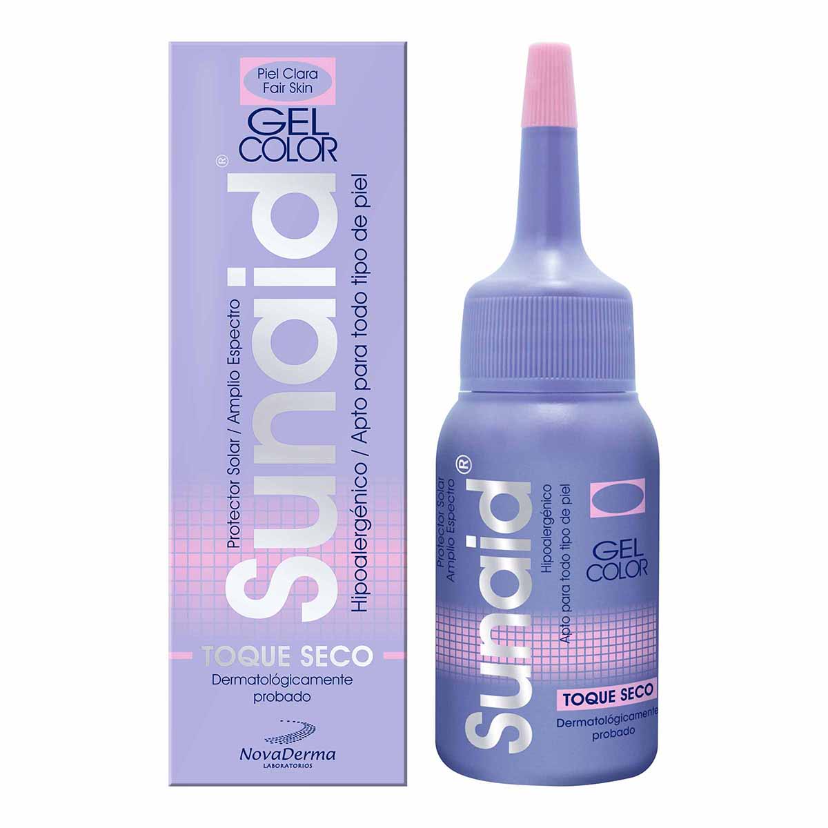 Protector Solar Sunaid Gel Color Novaderma Frasco x 30 g