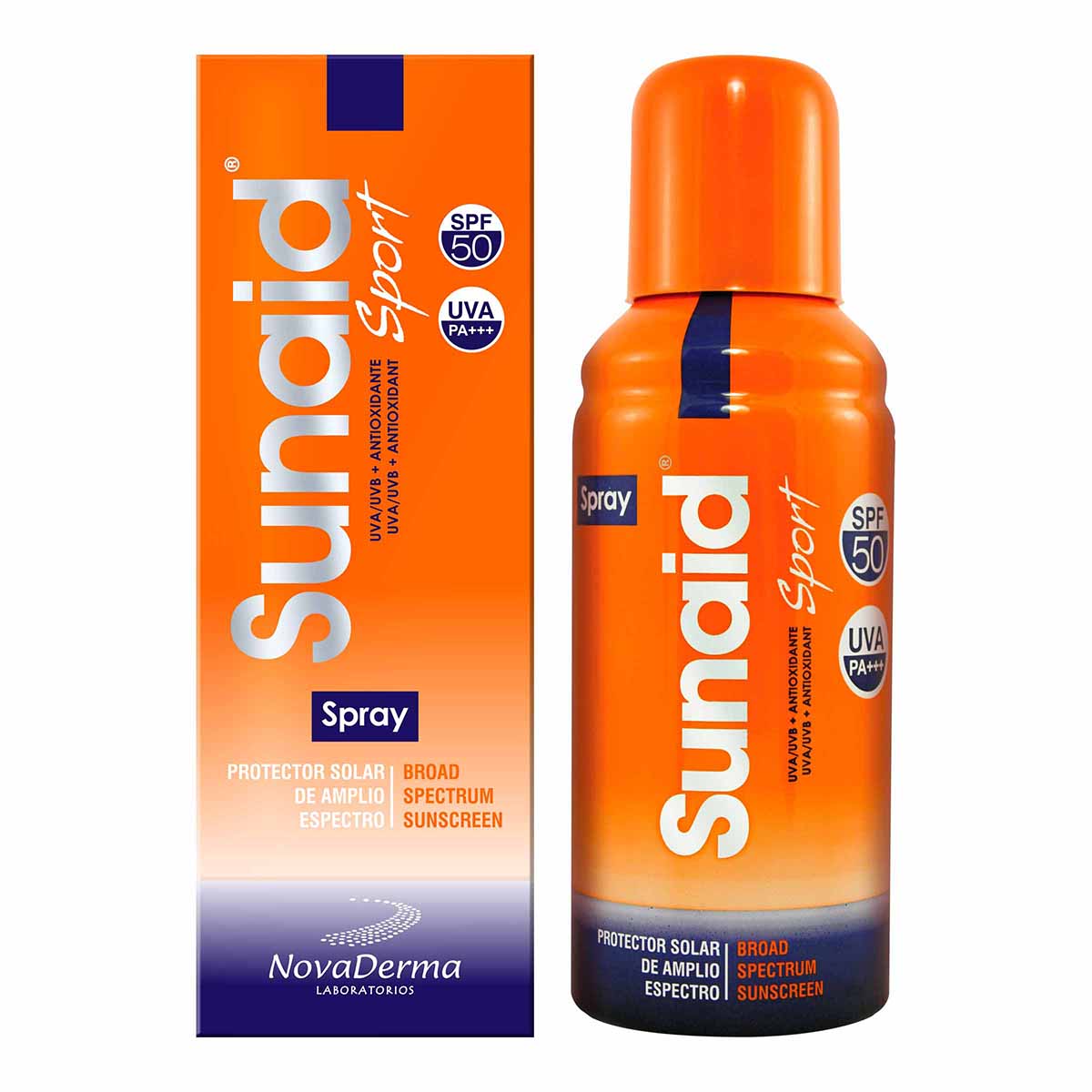 Protector Solar Sunaid Sport Novaderma SPF 50 Spray x 180 mL