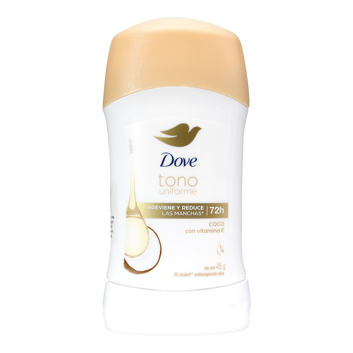 Antitranspirante en Barra Dove Tono Uniforme Coco y Vitamina E Frasco x 45 g