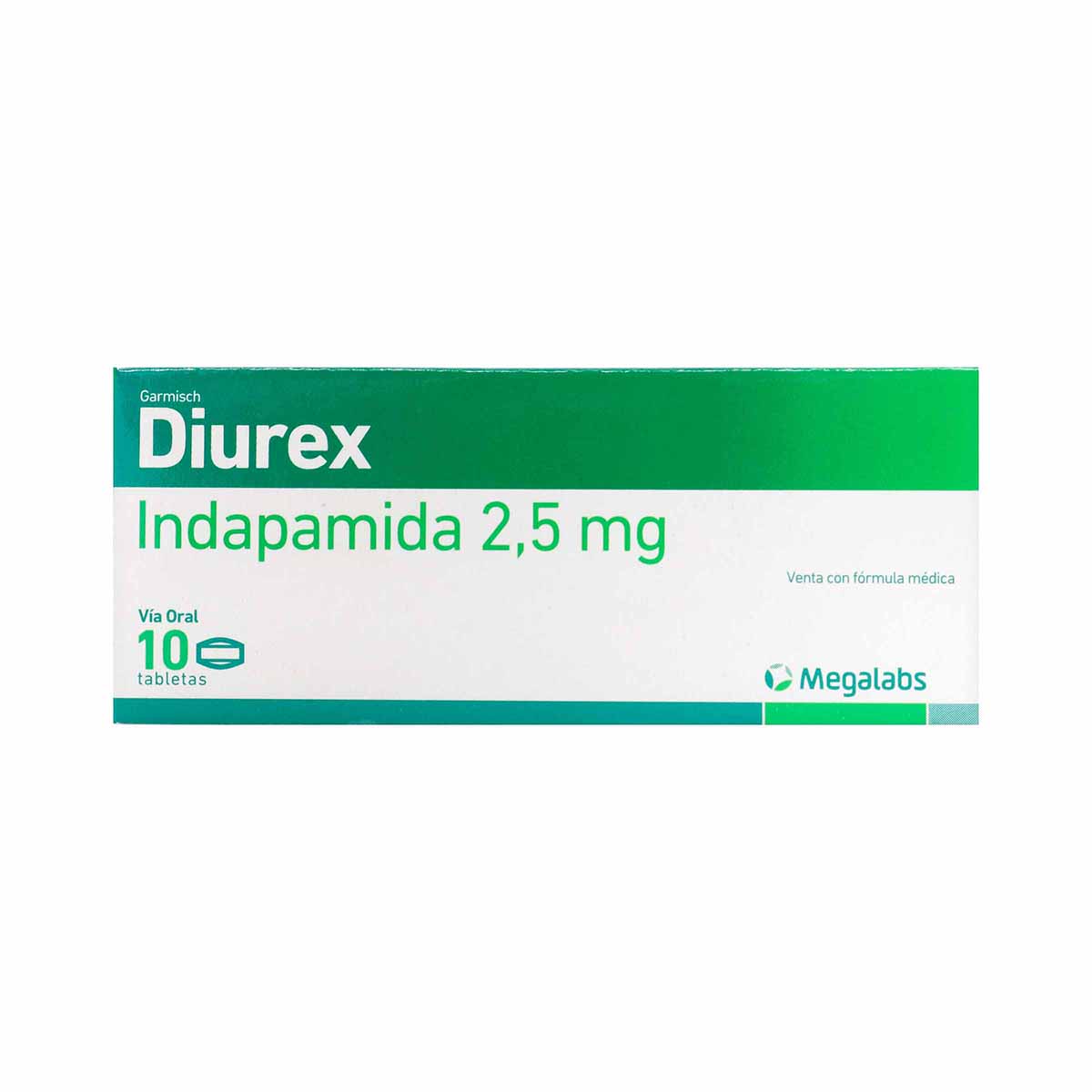 Diurex 2.5 Mg Garmisch Caja X 10 Tabletas.