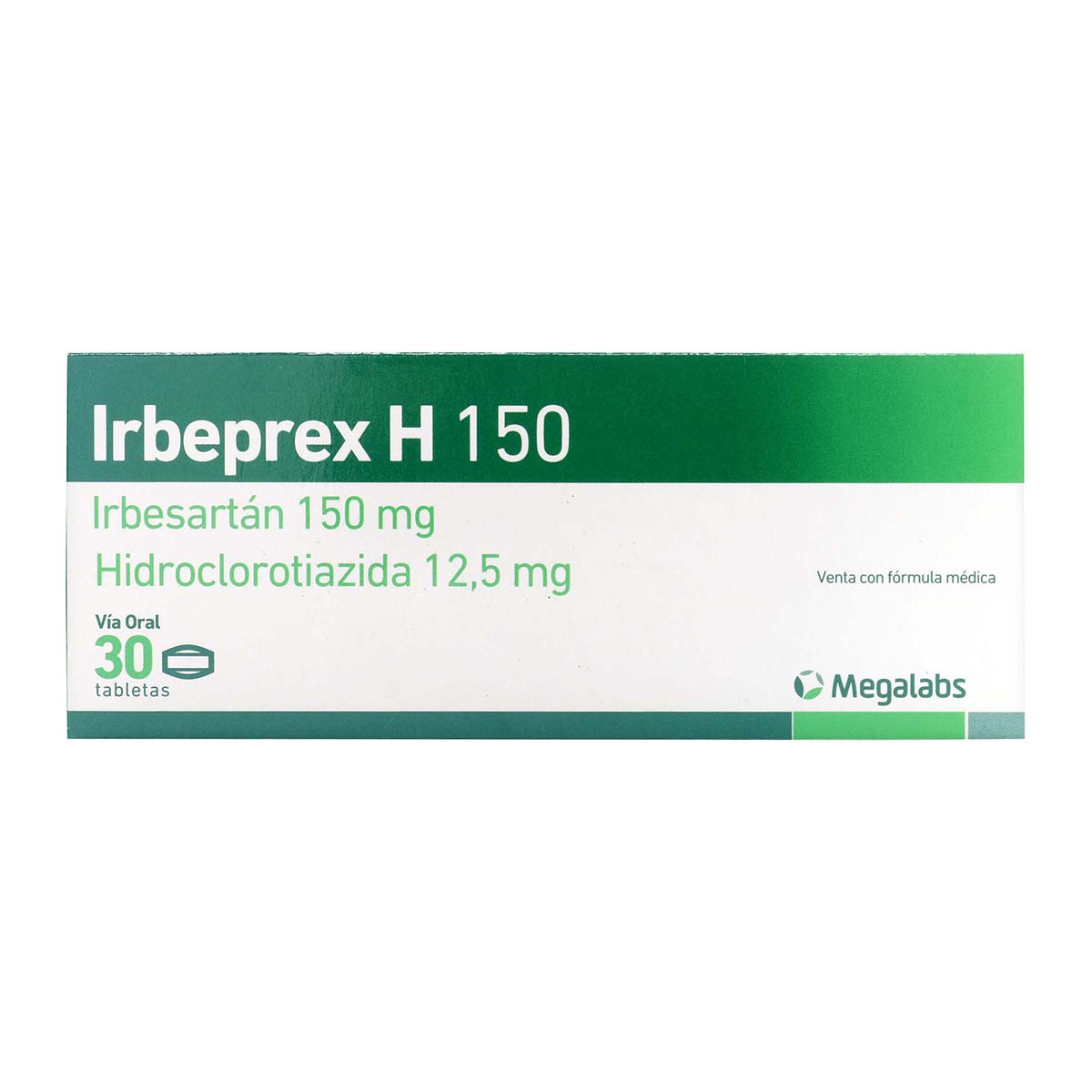 Irbeprex H 150 Mg/12.5 Mg Garmisch Caja X 30 Tabletas.