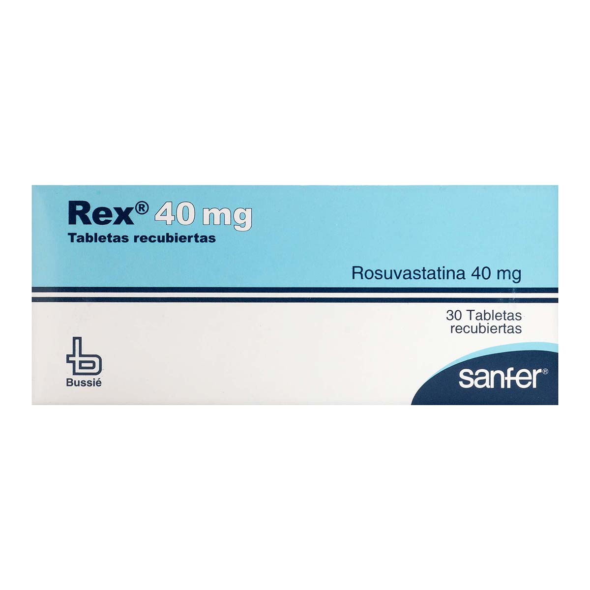 Rex Rosuvastatina 40 mg Bussié Caja x 30 Tabletas Recubiertas