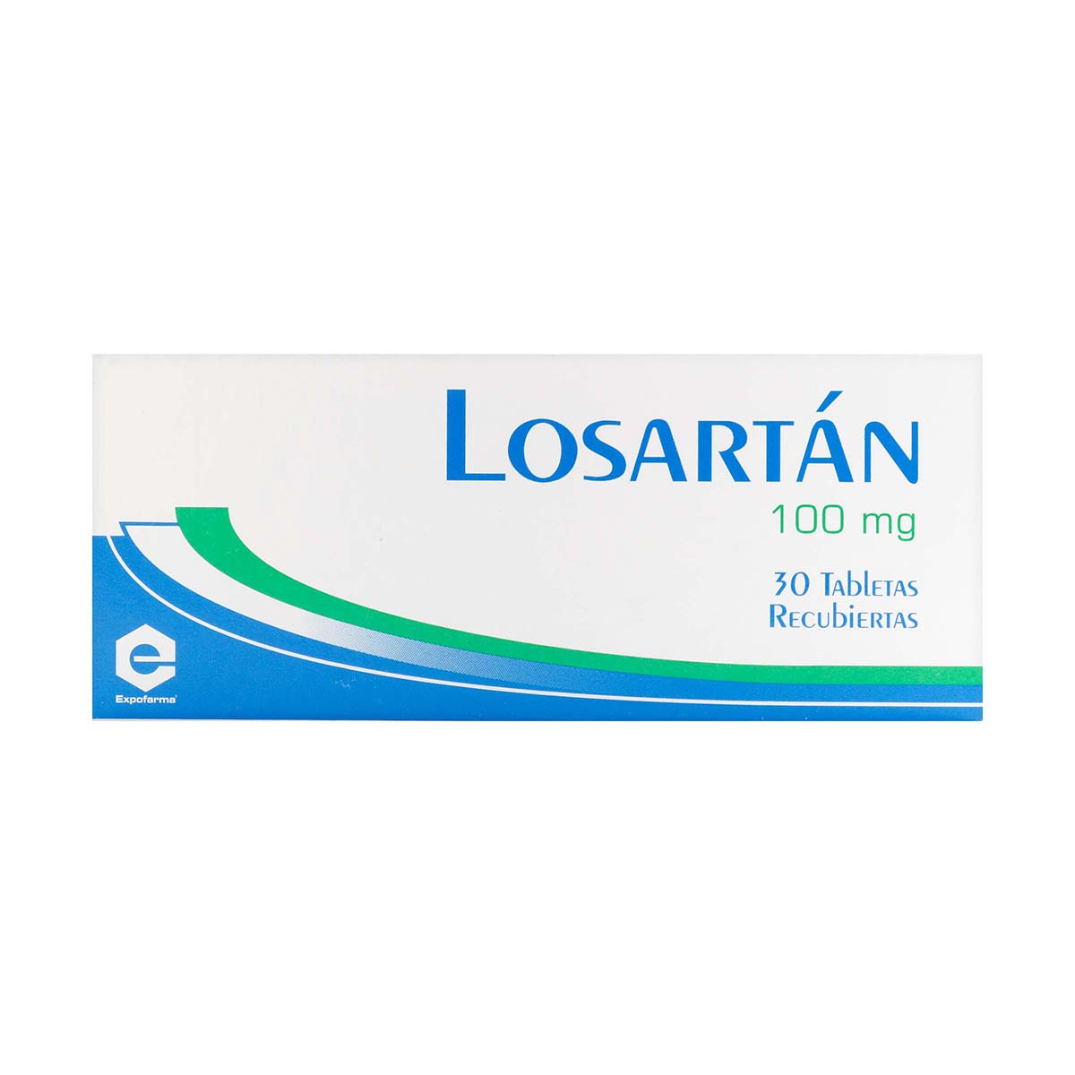 Losartán 100 mg Expofarma Caja x 30 Tabletas Recubiertas