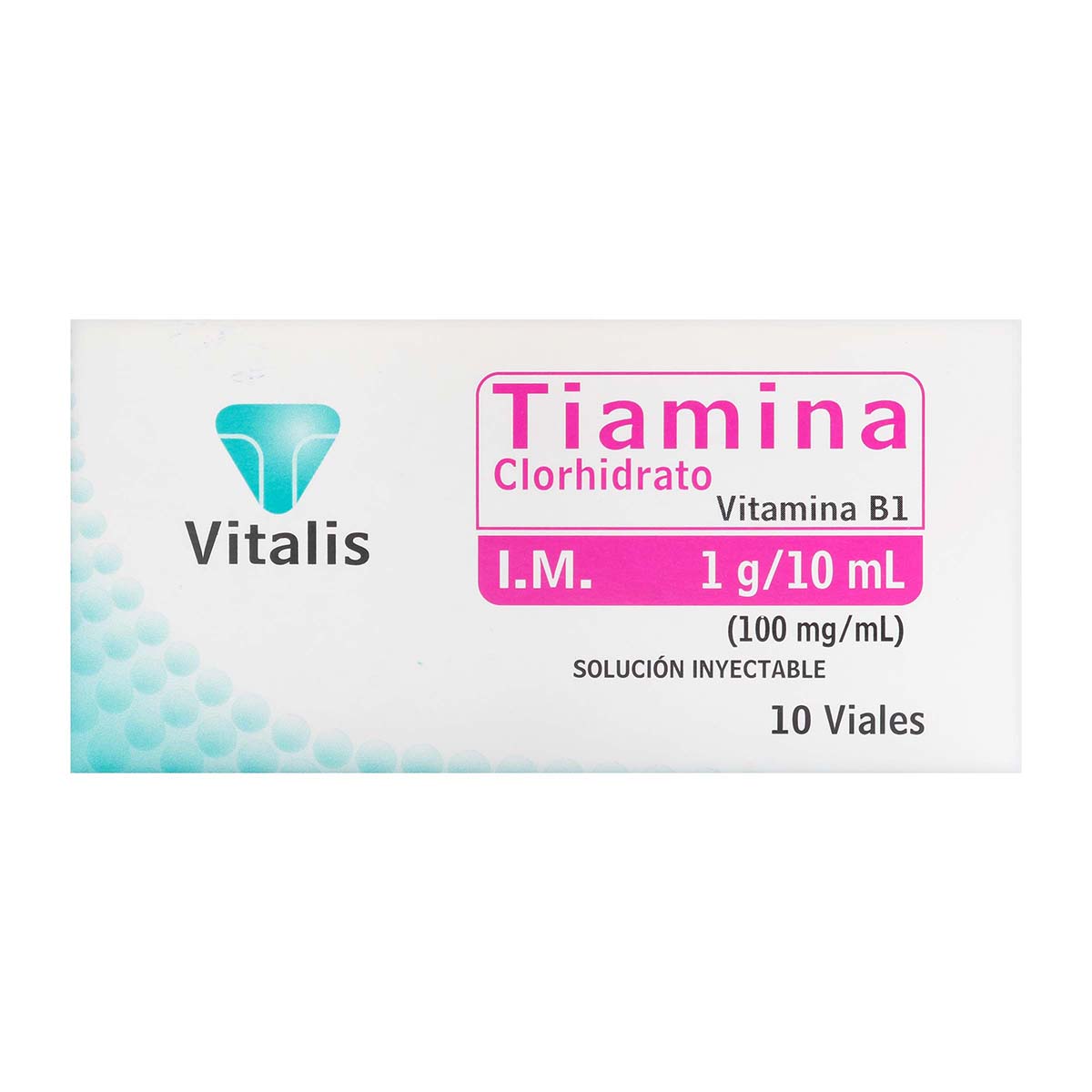 Tiamina Clorhidrato 1 g / 10 mL Solución Vitalis Caja x 10 Viales