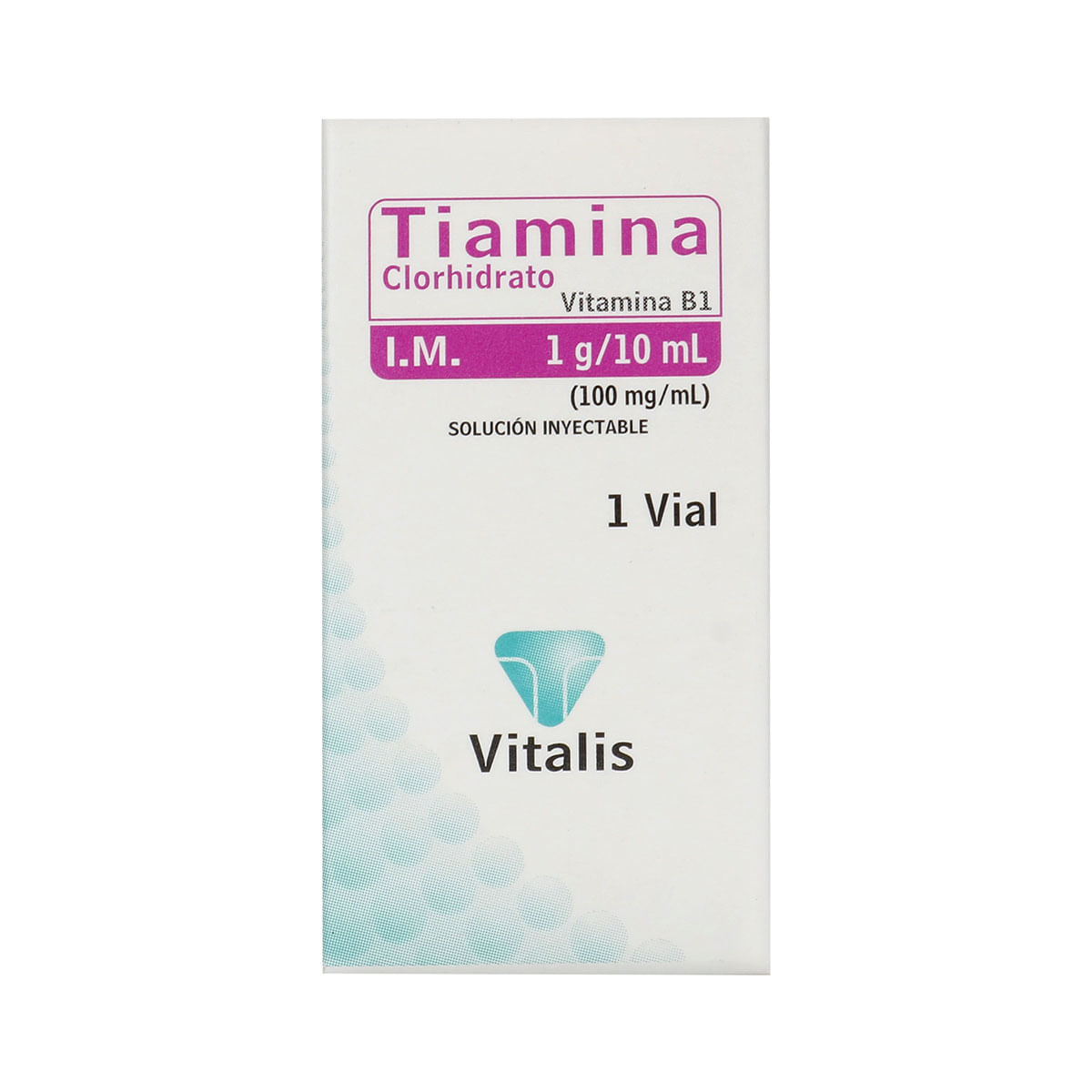 Tiamina Clorhidrato 1 g / 10 mL Solución Vitalis Caja x 1 Viales