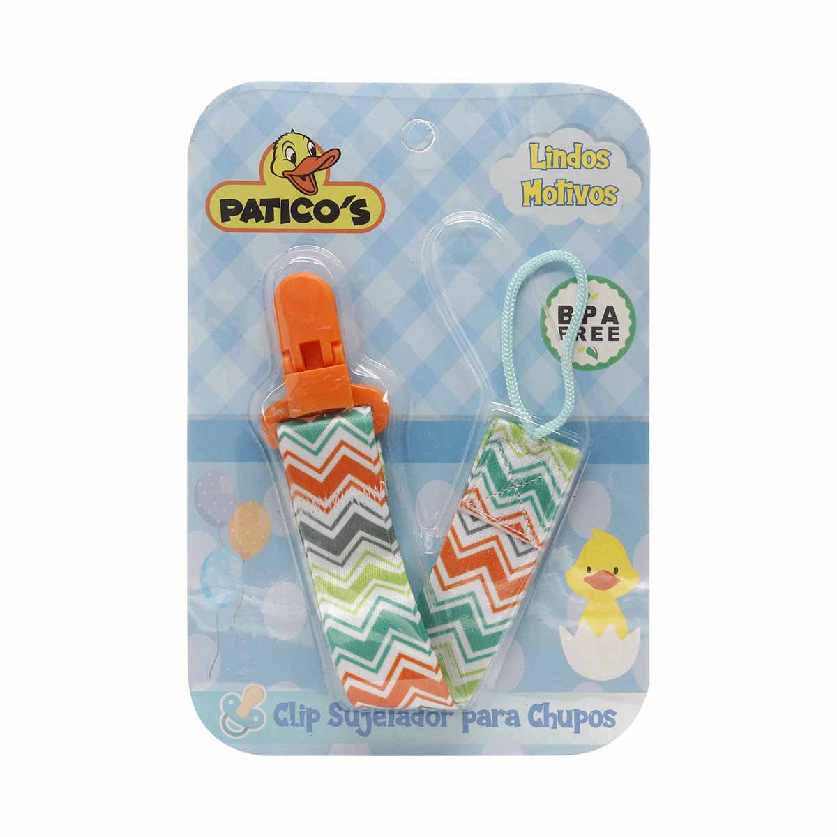 Clip Sujetador para Chupos Paticos Blíster x 1 ud