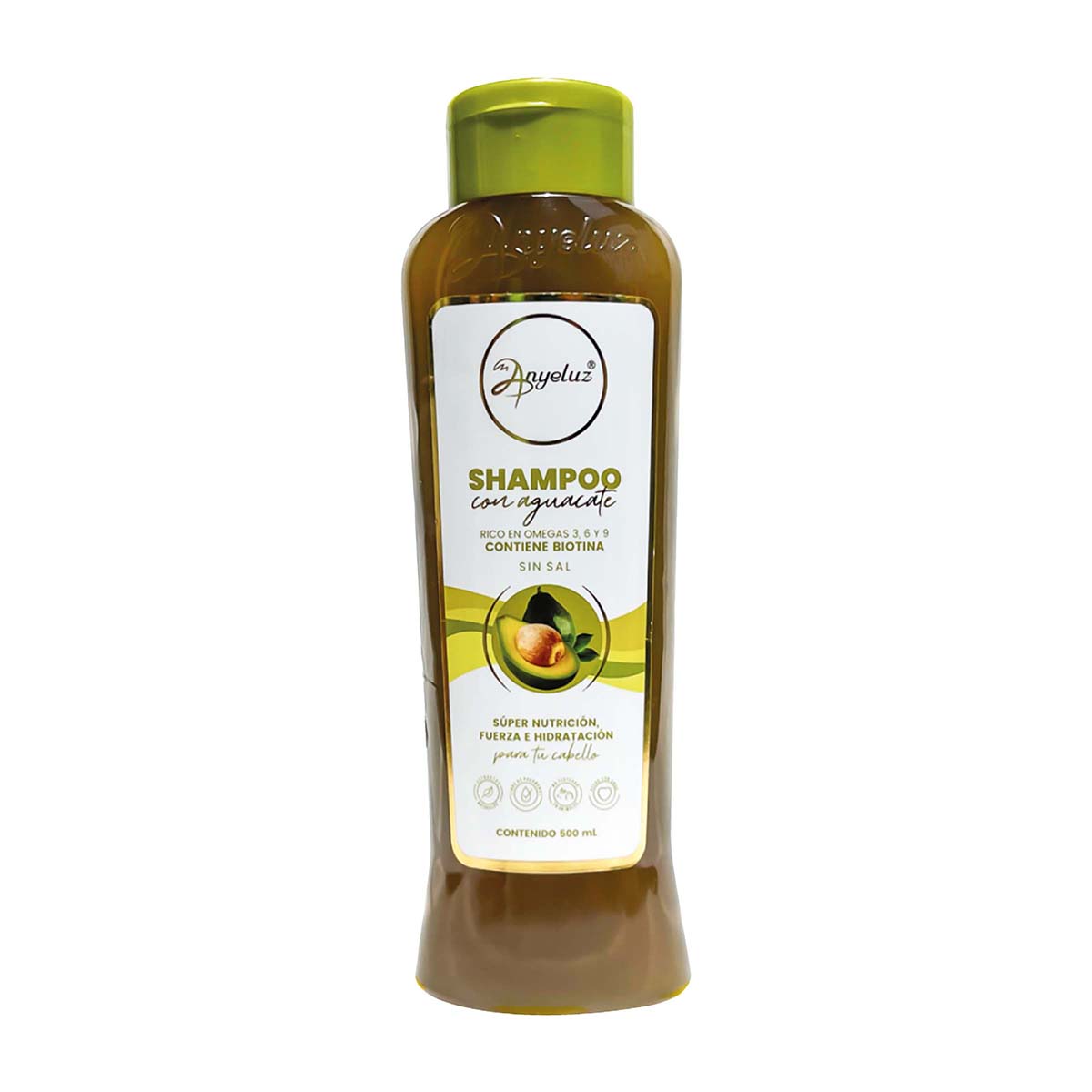 Shampoo con Aguacate Anyeluz Frasco x 500 mL