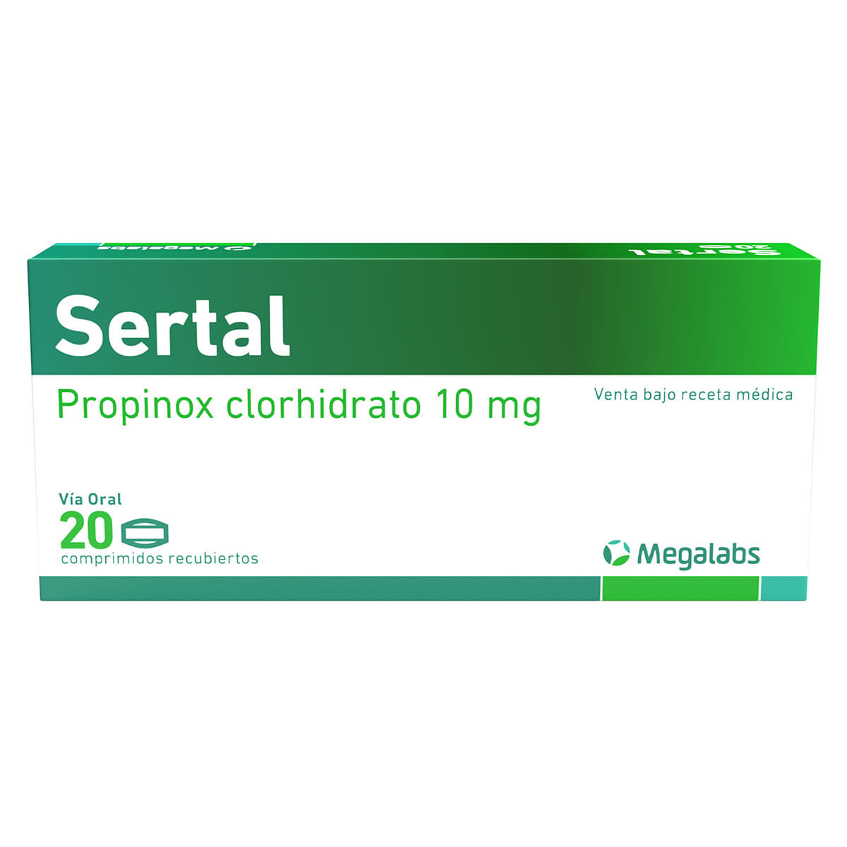Sertal 10 Mg Roemmers Caja X 20 Comprimidos Recubiertos.