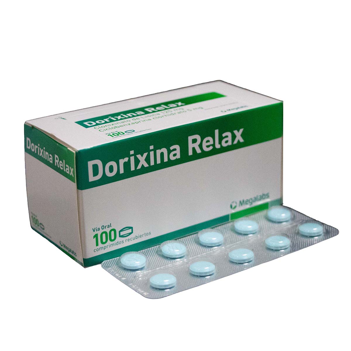 Dorixina Relax 125 Mg/5 Mg Roemmers Caja X 100 Comprimidos Recubiertos.