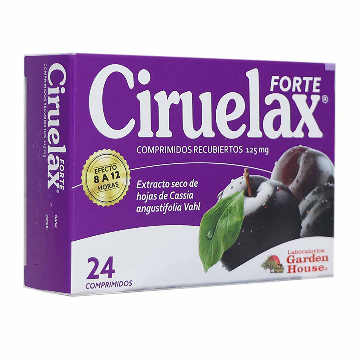 Ciruelax Forte 125 Mg Caja x 24 Comprimidos Recubiertos