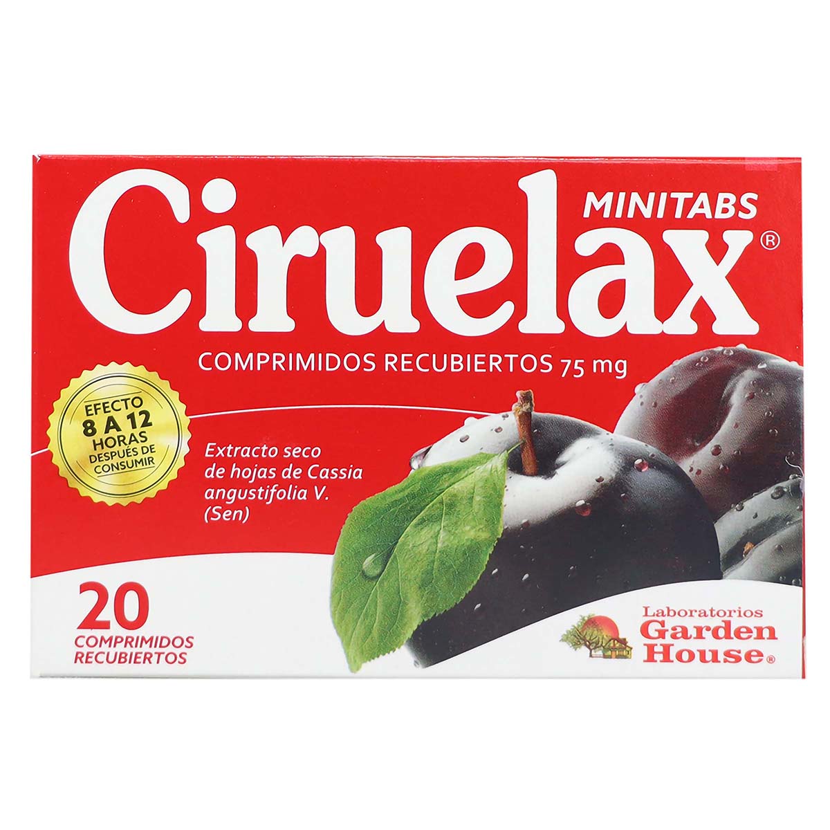 Ciruelax Minitabs 75 Mg Caja x 20 Comprimidos Recubiertos
