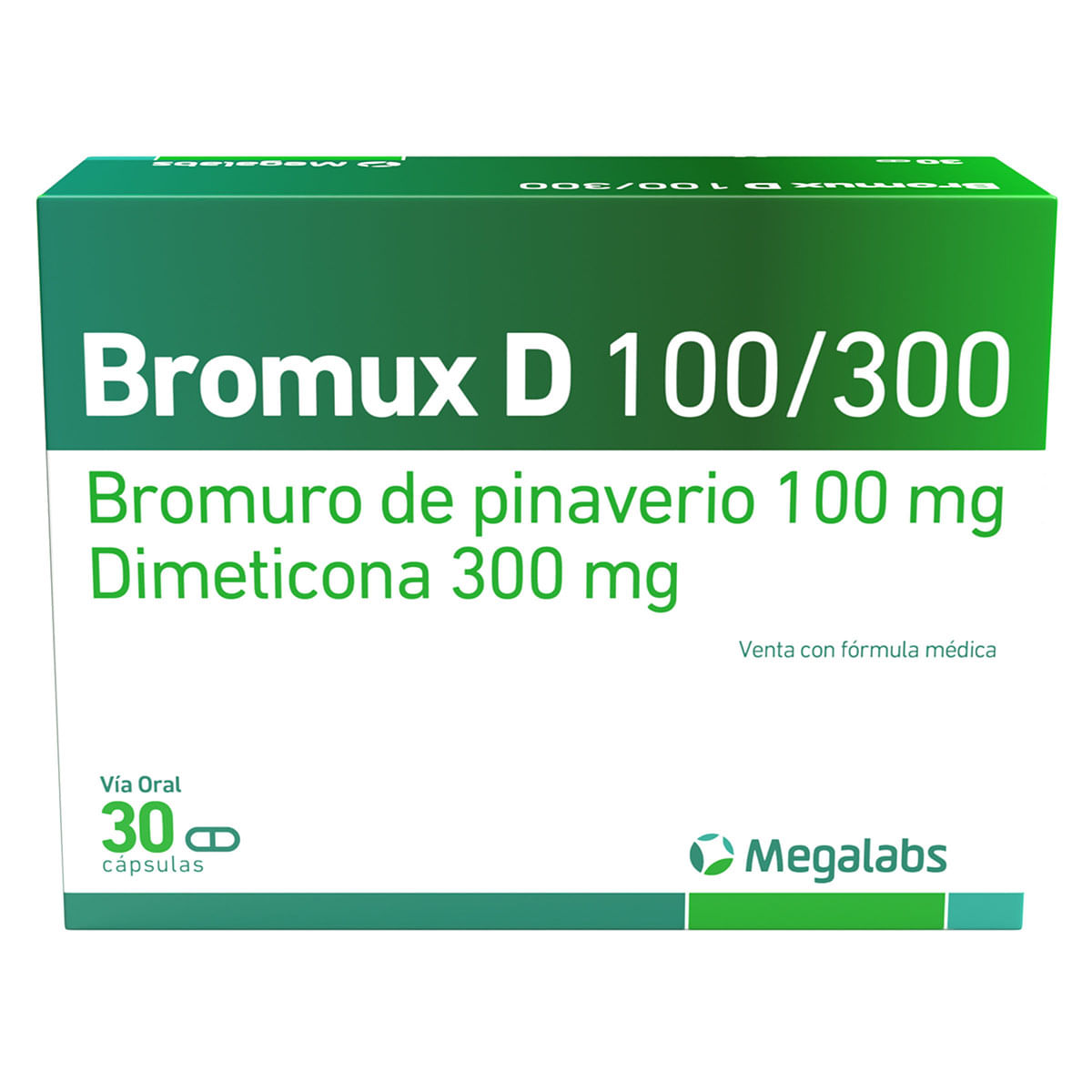 Bromux D 100 Mg/300 Mg Garmisch Caja X 30 Cápsulas.