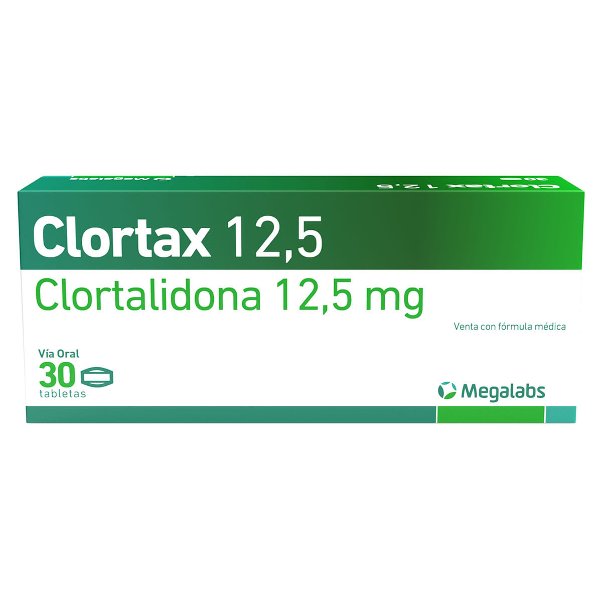 Clortax 12.5 Mg Clortalidona Megalabs Caja X 30 Tabletas.
