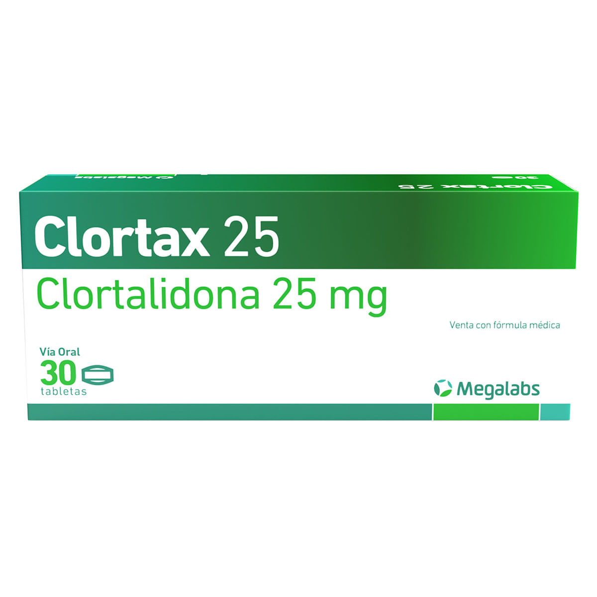 Clortax 25 Mg Clortalidona Megalabs Caja X 30 Tabletas.