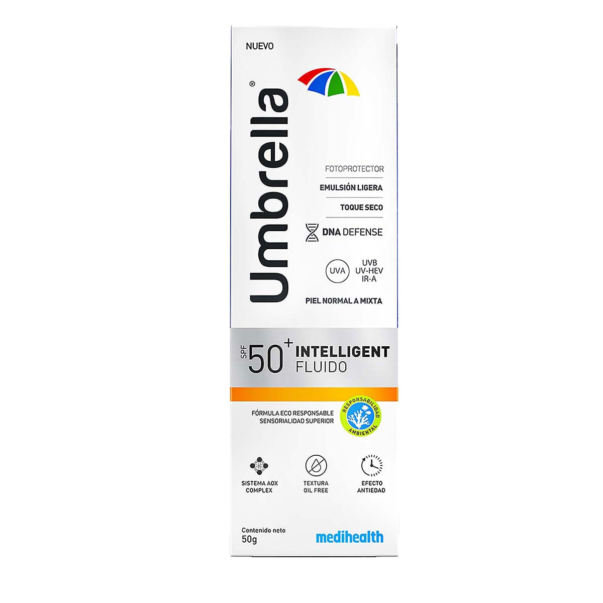 Protector Solar Umbrella Intelligent Medihealth SPF 50 Uva Tubo x 50 g
