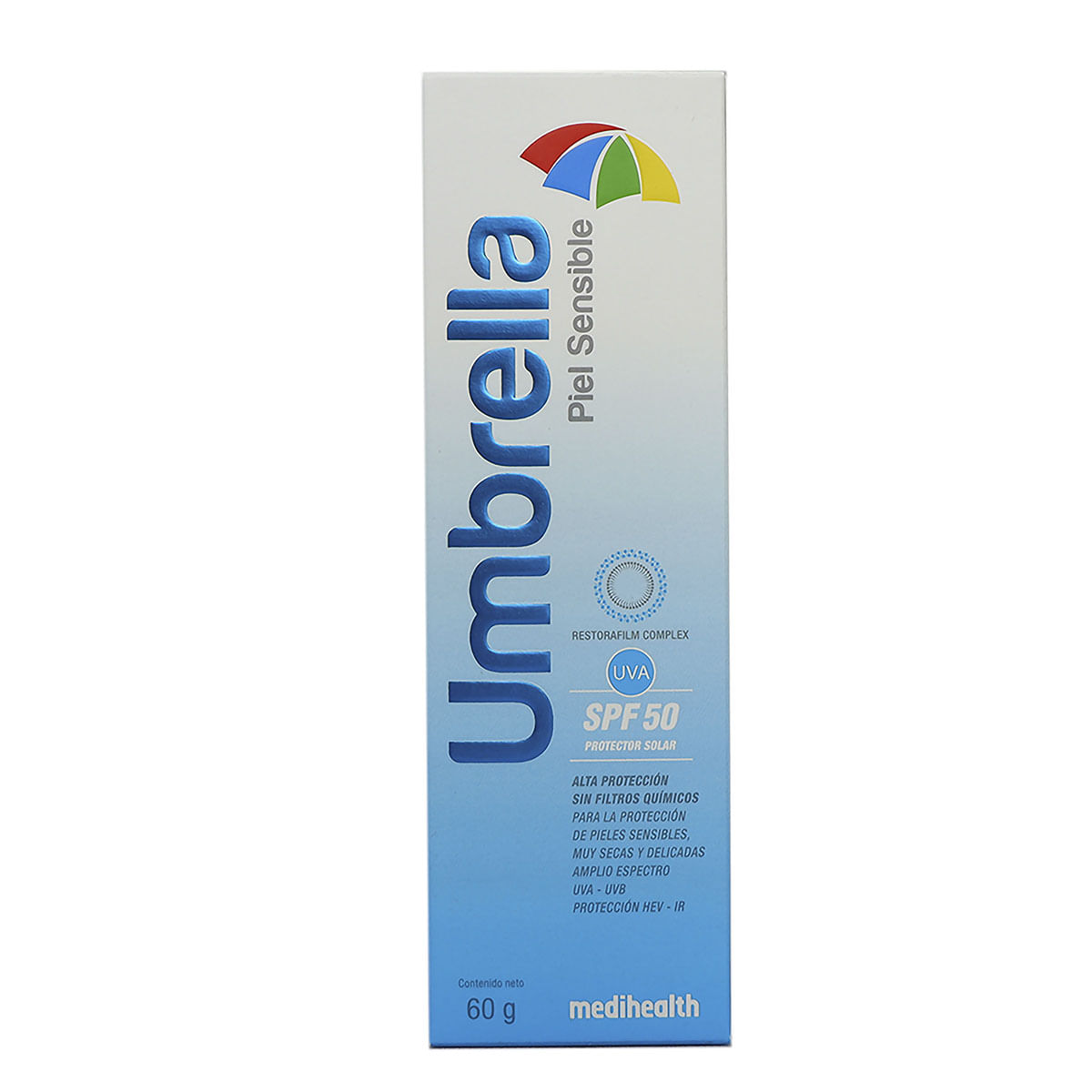Protector Solar Umbrella Piel Sensible Medihealth SPF 50 Tubo x 60 g